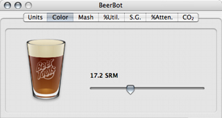 BeerBot brewing software color tab