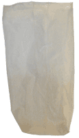 A plain, empty white nylon bag on a light background.